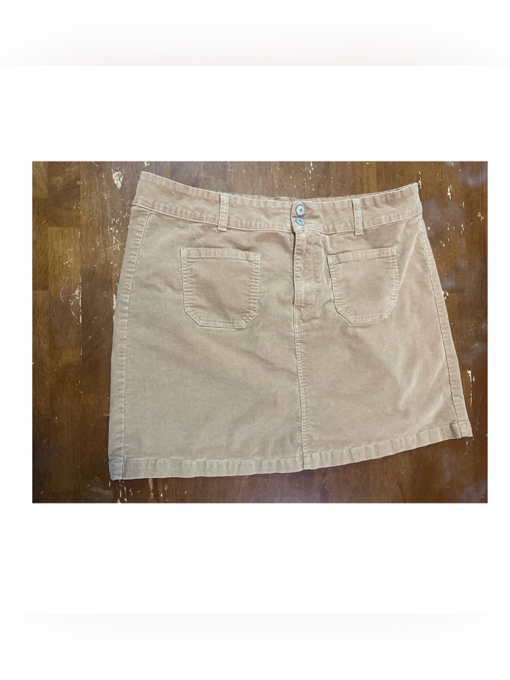 Wallflower Tan Corduroy Mini Skirt Size 20 W
